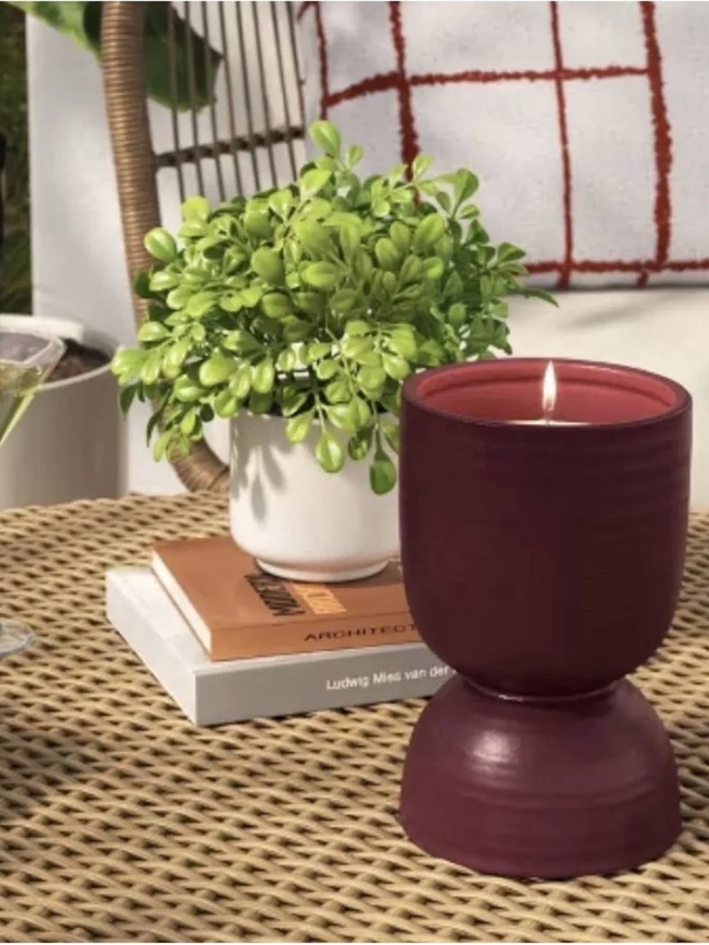 Threshold Ceramic Citronella Hourglass Outdoor Candle